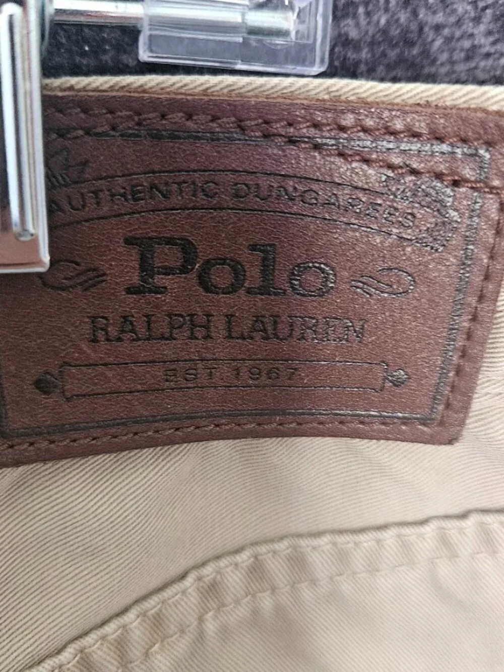 Polo Ralph Lauren 650 Straight Leg Chino Pants Mens 36x34 Tan Khaki Cotton Twill